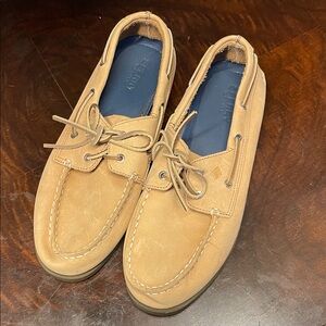 Sperry Tan Leather Boat Shoes